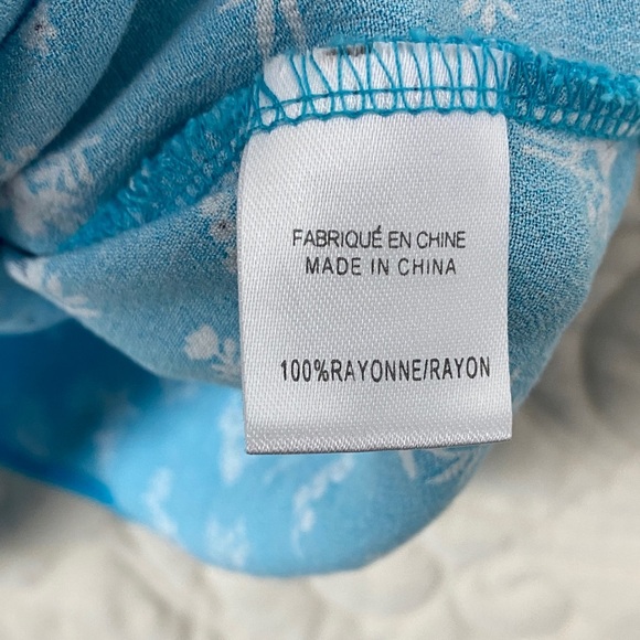 NEW Lily Morgan Tank Top Size XL Blue Turquoise Floral - Picture 4 of 8